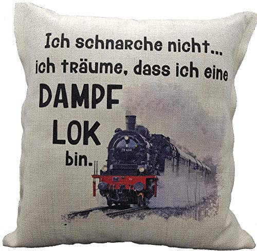 KiLaLa Anti-Schnarch-Kissen Lokomotive Dampflok mit Spruch