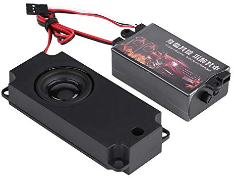 Keenso RC Car Engine Sound Simulator Module Kit with 10 Kinds Sounds Compatible with 1/10 Vehicle Cars (Single horn) Parts of car mold