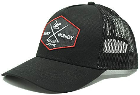 DRESSED IN MUSIC PLAY WITH ME Trucker Kappe - Halbrunder Schirm - Snapback-Verschluss - 5-Panel Design - Herren Einheitsgröße (Schwarz)