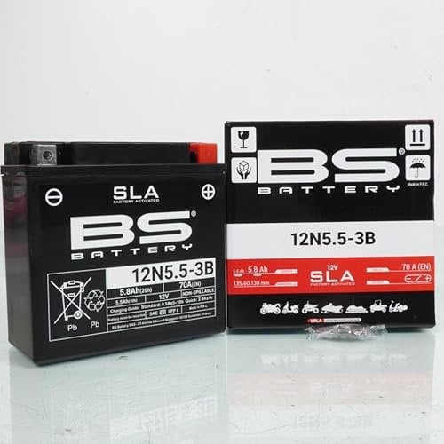 SLA BS Battery for Motorcycle Sachs 125 ZX 1999 to 2003 12N5.5-3B / 12V 5.5Ah