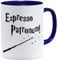 OM3® Espresso Patronum Statement Tasse mit Zauberspruch Zauberstab | Keramik Becher | 11oz 325ml | Beidseitig Bedruckt | Dunkelblau