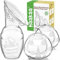 haakaa 100 ML Tire-Lait en Silicone et 2 Pièces 75 ML Coquillage Allaitement, Recueil Lait, Sain et Inoffensif