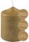 FINK Stumpen Kerze gold - für Windlichte Laternen - Adventskranz Kerze - Tischdeko Weihnachten - H 10 D 8 cm - lange Brenndauer ca 50 Stunden