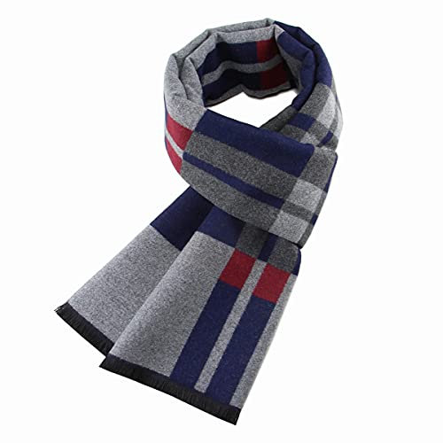 Ueither Herren Weich Warm Herbst und Winter Schal Komfortabel Eleganter Tartan Schals (180cm x 30cm, Farbe 55)