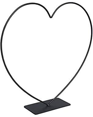 Deko und Band Metallherz Dekoherz 25 cm mit Fuß in schwarz