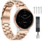 FINTIE Bracelet Compatible avec Garmin Vivoactive 4S/Venu 2S/Vivomove 3S - 18mm Bracelet Montre de Remplacement en Acier Inoxydable, Or Rose