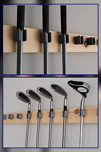 Generic Golfschlägerhalterung, Wanddekoration, Wandaufhänger, Rack, Halterung [7 Halterungen] (Schlägergriff bis 15 mm)
