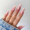 24PCS Short False Nails with Glue Stickers, Coffin Full Cover Acrylic Press on Nails no Glue,Pink Sunflower French Fake Nails for Women and Girls Nail Art.