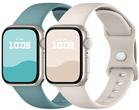 Adepoy 2 Pack Strap Compatible with Apple Watch Straps 49mm 46mm 45mm 44mm 42mm 41mm 40mm 38mm, Soft Silicone Sport Band with Classic Clasp for iWatch SE3 Ultra3/2/1 Series 11 10 9 8 7 6 5 4 3 2 1