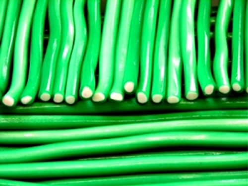 Green Apple Pencil Cable Sweets Long 1100g / 100 pieces