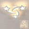 Osairous Lampadario da Soffitto, Plafoniera LED 38W 3240lm, Lampadario LED Design forma di stella per Camera da Letto, Soggiorno, Sala da Pranzo, Acrilico Bianco, Luce Calda 3000K