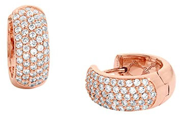 JOOP! Damen Echtschmuck Creolen Silber 925 rosévergoldet Geschenkidee Muttertag