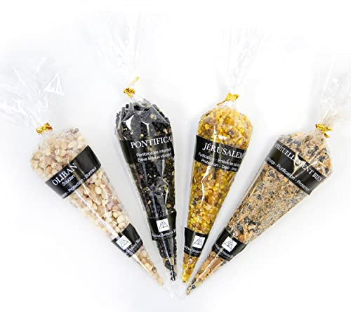 Encens Naturel - Bonheur - Purification - Protection - Protection pour Fumigation Brule Parfum ou encensoir (Lot de 4, 50 GR)