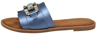 bugatti 435-AI290 Damen Pantolette, Light Blue, 38 EU