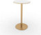 Coffee-Shop-Bartisch, runder Marmor-Couchtisch, Getränkeladen, Restaurant, Bar, hoher Tisch, Goldener Metallrahmen, Empfangstheke (Größe: 55 x 55 x 105 cm, Farbe: A)