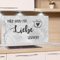 GRAZDesign Spritzschutz Küchenrückwand Glas Küche für Herd & Küchenspüle, Grau Steinoptik und Spruch | Glasplatte Rückwand Küchenwand Wandschutz | 80x40cm