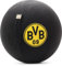 MAGMA Sitting Point BVB Sitzball VIP Sitting Ball, 65 cm Ø, Ergonomisch für gesundes Sitzen, 100% PVC und Polyester (Schaffellimitat), Made in Germany, gelb-schwarz