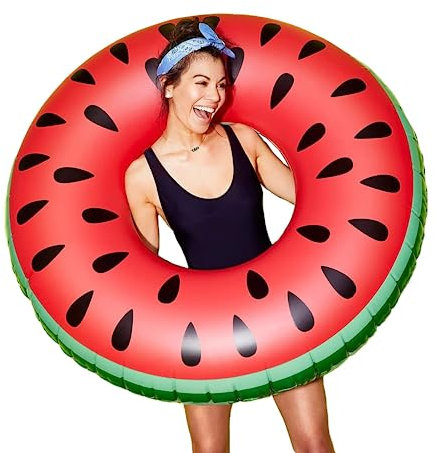 Schwimmring, Schwimmring Wassermelone, Aufblasbarer Schwimmring, Pool Aufblasbare Schwimmreifen für Kinder und Jugendliche Sommer-Schwimmen Party