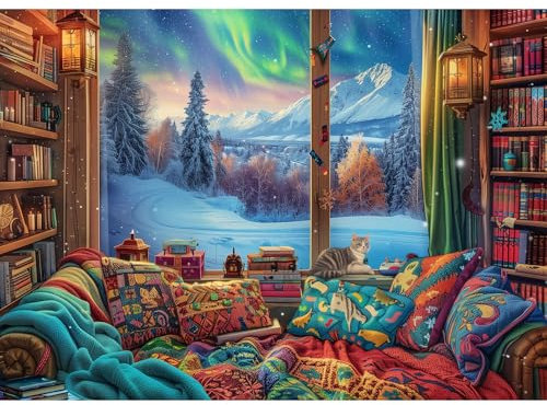 MISITU Puzzle 1000 Teile für Erwachsene Weihnachtspuzzle für Kinder ab 14 Jahren - 70 x 50cm