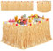 Mumjooyi Hawaii Tischröcke Luau Tischrock 275 x 75cm Hawaii Party Dekoration für Sommer Garden Beach Party Geburtstag Party Kostüm Party und Zusammenkünfte im Freien