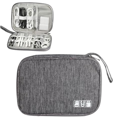 Travel Cable Organiser Bag, Charger Organiser Travel Essentials, Electronics Travel Organizer, Electronics Accessories Organizer Bag, Travel Gadget Bag for Cable Charger USB Drive SD Card Hard Disk