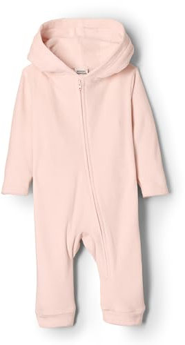 Amazon Essentials x Sofia Grainge Tuta con Cappuccio in Velours Unisex Bimbi, Rosa Chiaro, 0 Mesi