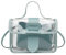 Taschen Organisator Shopper Durchsichtige Umhängetasche, Handtasche, Stadion-zugelassene Konzerttasche aus veganem für Frauen und Teenager-Mädchen Aigner Taschen Damen Blau (Green, One Size)