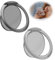 2 Stück Handy Ring Halterung, 360 Grad Drehung Universal Ring Halterung, 1,8 mm Ultradünner Ring Ständer für iPhone iPad Samsung Huawei und mehr - Schwarz, Silber