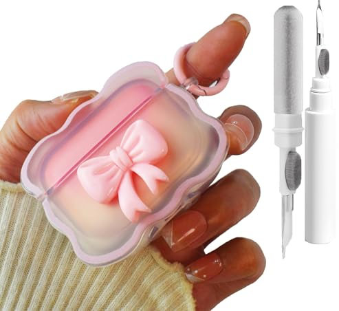 Compatibile con AirPods 3 Custodia protettiva 3 in 1, antiurto, con kit di pulizia, La farfalla adorabile Cover Protettiva per AirPods 3ª Generazione (La farfalla rosa)