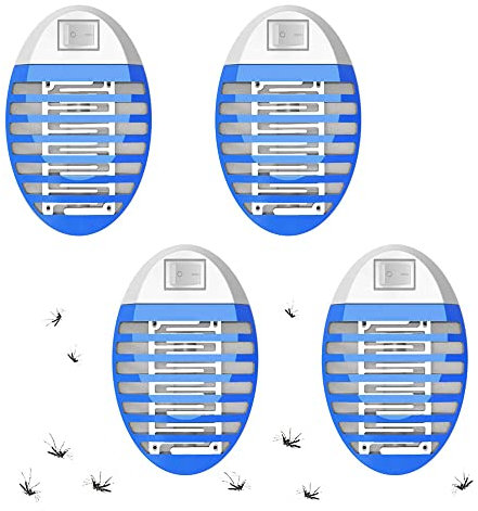 Mückenlampe, Elektrisches Moskitonetz - 4 Stück, Mückenschutz Steckdose,Fliegenfalle für Zuhause, geeignet für Zuhause, Küche, Schlafzimmer, Esszimmer