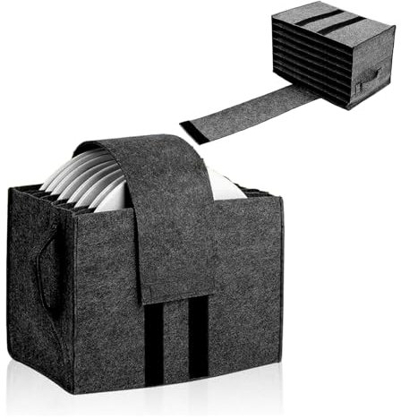 Molijysp Tellerhalter Wohnmobil Filz Camping Geschirr Aufbewahrung Geschirrhalter Wohnmobil für 8 Teller Camping Zubehör für Wohnmobile Wohnwagen Campervan Boote und Küche