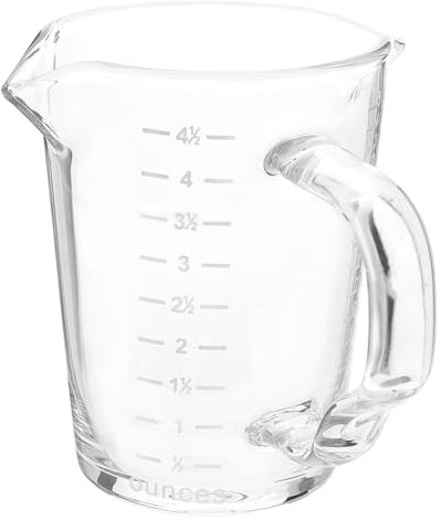 SMASOLO Taza de Espresso de Vidrio con Vaso Medidor de Café para Salsas Uso Casa Restaurantes y Cafeterías