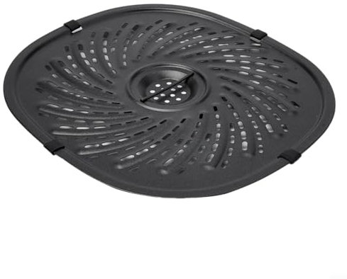 Fauhapyway Air Fryer Grill Pan Replacement Parts Carbon Steel Non-Stick Accessory With Handle for Power XL Gowise 7QT Fryers 25.3x23.4cm