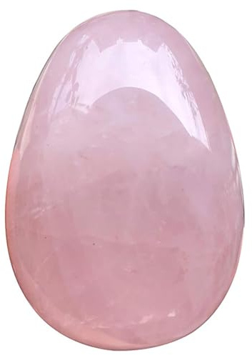 DECORN 5 Stücke Heilung Kristalleier besorten Steine ​​Taschenpalme Poliertes Gestein Kristall Edelsteinei für Angstlinderung Meditation Wohnheimdekoration,Rose Quartz,25x40mm