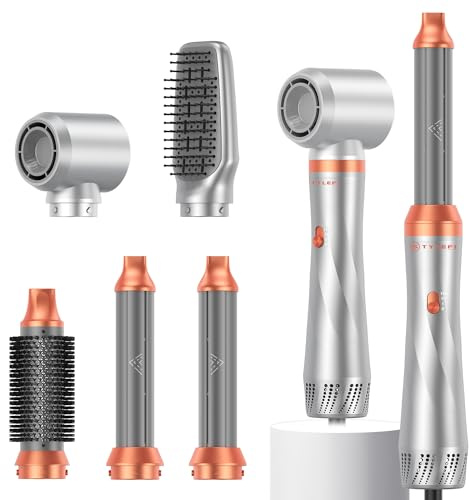 Hairstyler 5 in 1, Haarstyler Hair Styler Set 1000W Multistyler Haare mit Ionen Haartrockner Rundbürsteföhn Automatischer Lockenstab Warmluftbürste für Styling, Föhnen, Volumen, Locken und Glätten