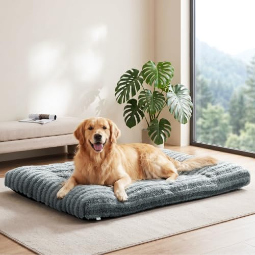Pawk Hundebet Grosse Hunde, XL Hundekissen Waschbar Flauschig, Hundekorb Weich Atmungsaktiv, rutschfeste Plüsch-Hundematte, 102x70x10cm