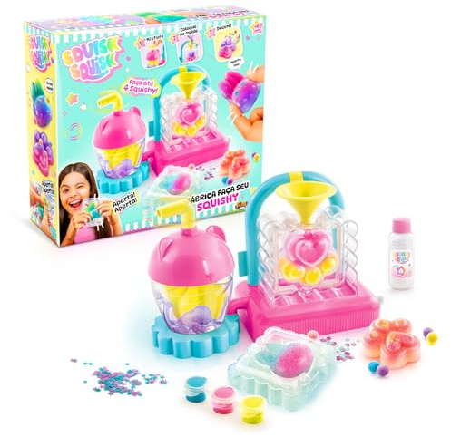 Canal Toys - SQUISH SQUISH - DIY Squishy Factory – Kit Creativo Squishy Fai da Te per Bambini 6+ – Gel, Colori, Stampi Coniglio & Zampina, Glitter e Decorazioni – Giochi Creativi - SQI 001
