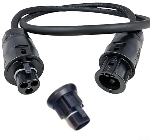 Câble secteur AC flexible pour onduleur Betteri BC01, équipé d'une prise BC01C et Wieland, conforme à la norme IEC/EN 60332-1-2 ignifuge (3 mètres)