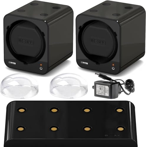 Official Beco Boxy Fancy Uhrenbeweger ALL BLACK DOUBLE MED für 2 Uhren - aus der Kollektion 2025