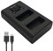 Dot.Foto LP-E10 Chargeur Double de Batterie USB LCD Rapide (LC-E10E Type) pour Canon EOS 1100D, 1200D, 1300D, 1500D, 2000D, 3000D, 4000D