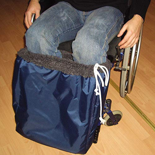 Orgaterm Fuß-Schlupfsack Wollpelz marine