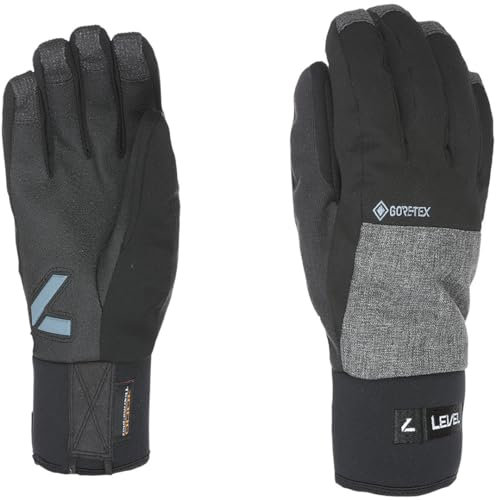 Level Matrix Gore-Tex - Snowboard Handschuhe Herren, mit Verstellbarem Riemen und Stulpe, Winterhandschuhe Herren Wasserdicht für Extreme Kälte, Thermohandschuhe für Snowboard und Skifahren - 1 Paar