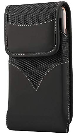 DFV mobile - Nylon Belt Holster with Swivel Metal Clip für LG Wing 5G (2020) - Black