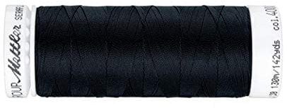 Seraflex - elastisches Garn zum Nähen - Alleskönner -2 Rollen á 130 m, Schwarz