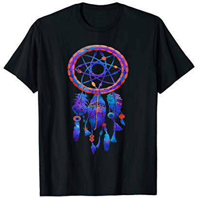 Tribal Blue Dreamcatcher Dream catcher Native American T-Shirt