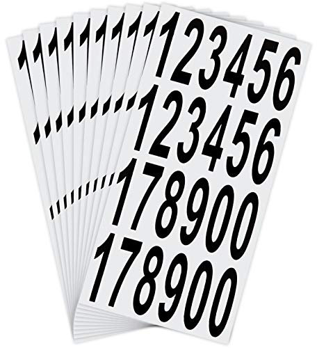 LUTER 10 Blatt Briefkastenaufkleber, selbstklebend, wasserdicht, für Briefkasten, Haus, Tür, Adressnummer, Innen- oder Außenbereich, 7,5 cm