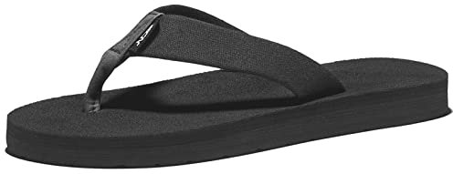 NewDenBer Flip Flops Damen Zehentrenner Sommer Beach Pool Sandalen (38 EU, Schwarz Black)