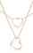 Einzelstück Schmuck Set Herz Anhänger Armband & Halskette I 925 Sterling Silber Rosé vergoldet I Damen Geschenk Muttertag (Hearts Set Gold) (Hearts Set Roségold)