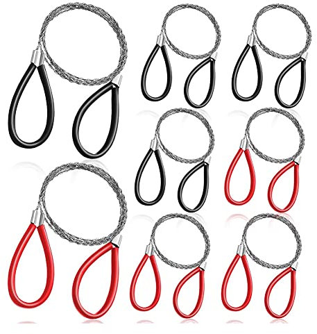 rahl 8Pcs PVC Pipe Cable Saw Wire Saw PVC Pipe Cutter Hand Pocket String PVC Pipe Cutting Tool for Camping