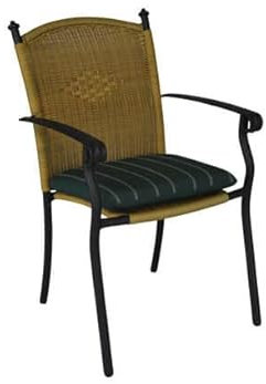 Angerer Freizeitmöbel GmbH Auflage für Gartenmöbel - Sitzkissen Made in Germany (Grün-Creme gestreift)